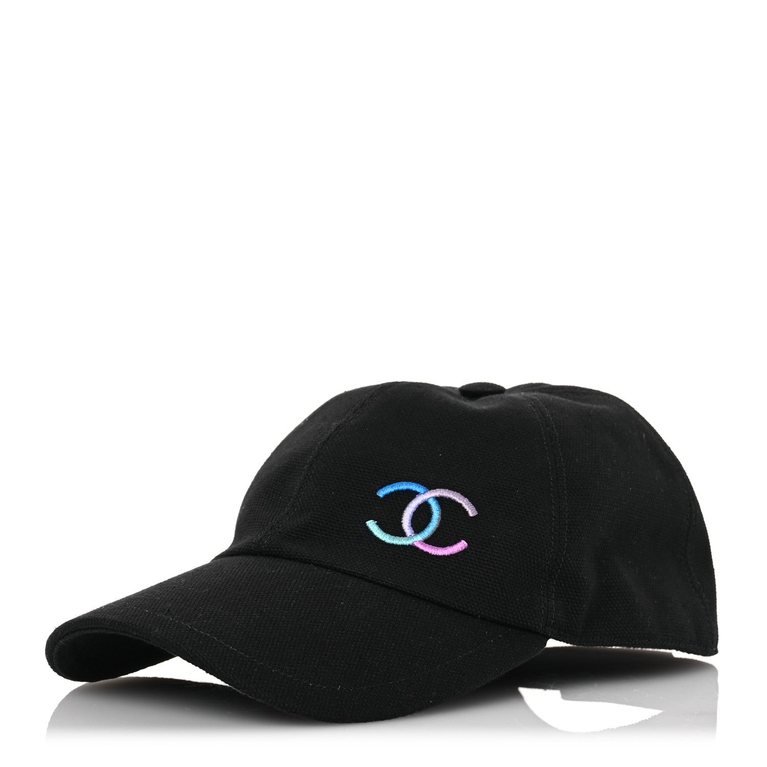 Chanel Cotton CC Cap Hat Black Multicolor 1 of 9