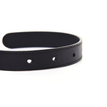 Gucci Moon Calfskin Pearl Double G 20mm Belt 80 32 Black Cream 6 of 9