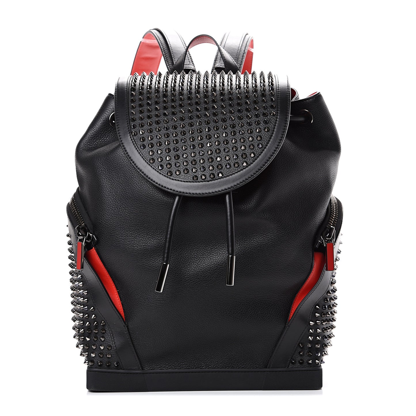 Calfskin Spiked Explorafunk Backpack Black