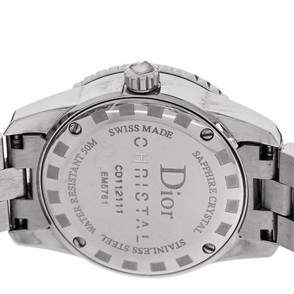 Christian Dior Stainless Steel Diamond Sapphire Pink Mother of Pearl 29mm Christal Quartz Watch 4 of 5