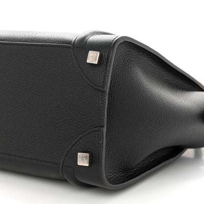 Celine Drummed Calfskin Micro Luggage Black 9 of 10