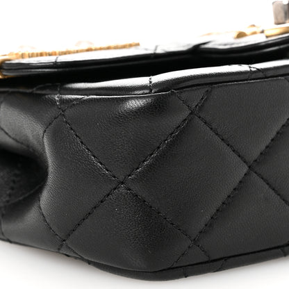 Chanel Lambskin Quilted Mini Coco Clips Single Flap Black 9 of 11