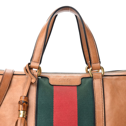 Gucci Calfskin Web Medium Rania Top Handle Bag Khaki 20 of 20
