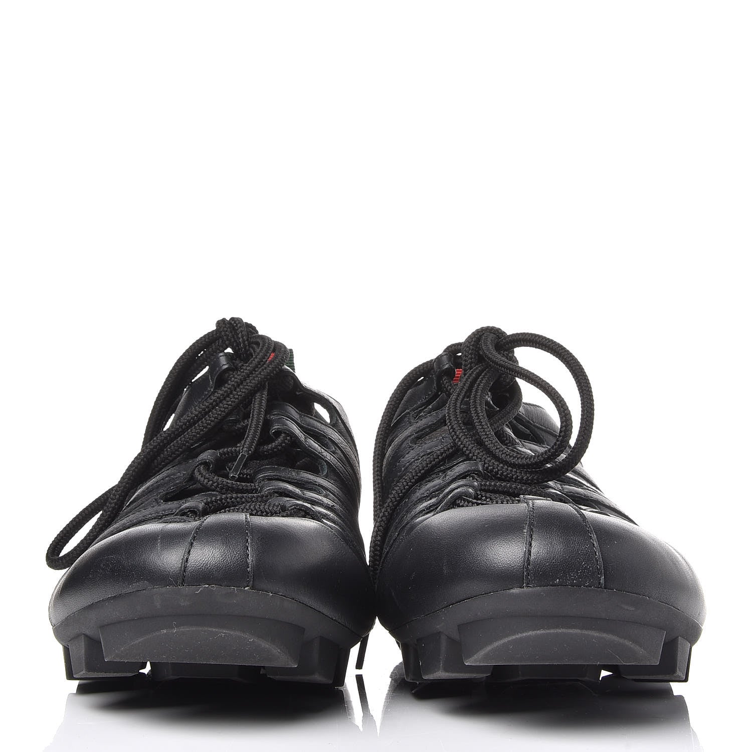 Gucci Calfskin Mens Lion Head Web Sneakers 8.5 Black 2 of 8