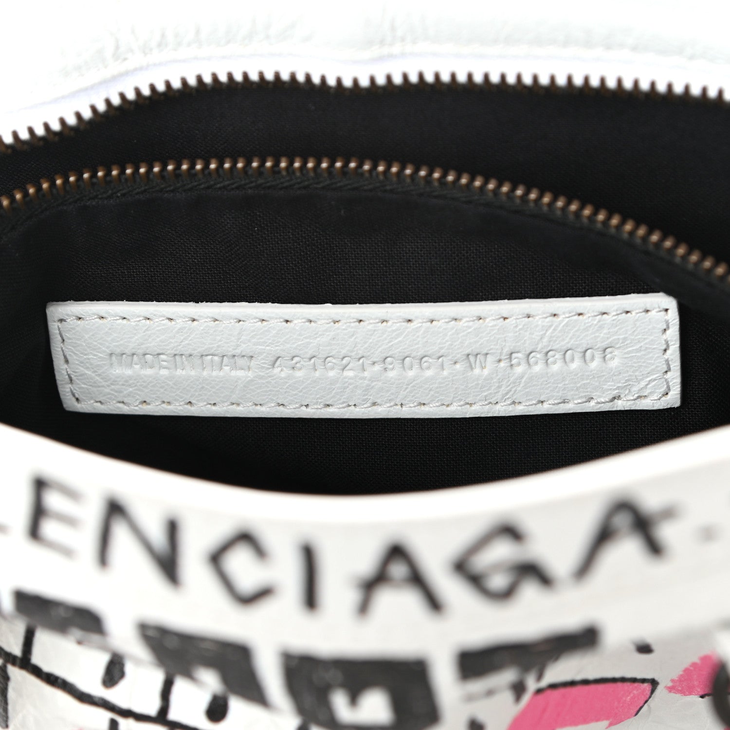 Balenciaga Agneau Graffiti All Over Classic Hardware S City White Multicolor 9 of 12