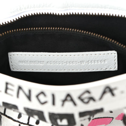 Balenciaga Agneau Graffiti All Over Classic Hardware S City White Multicolor 9 of 12