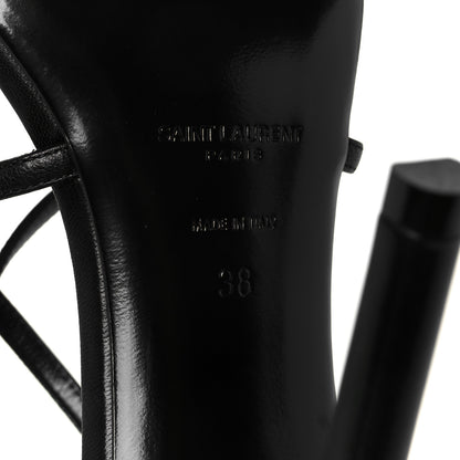 Saint Laurent Kid Egado Date 110 Sandals 38 Black 8 of 9