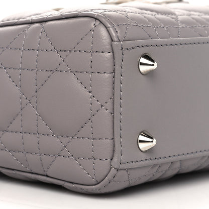 Christian Dior Lambskin Cannage Small My ABCDior Lady Dior Grey 8 of 9