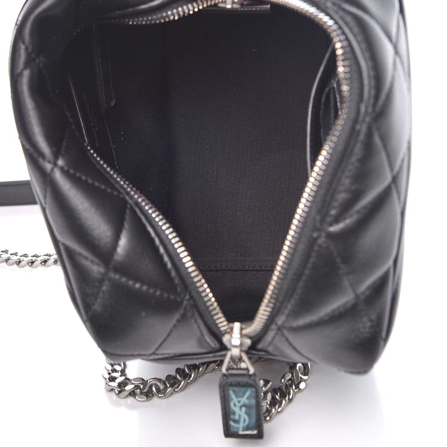 Saint Laurent Calfskin Y Quilted Monogram Small Loulou Bowling Bag Black 5 of 7