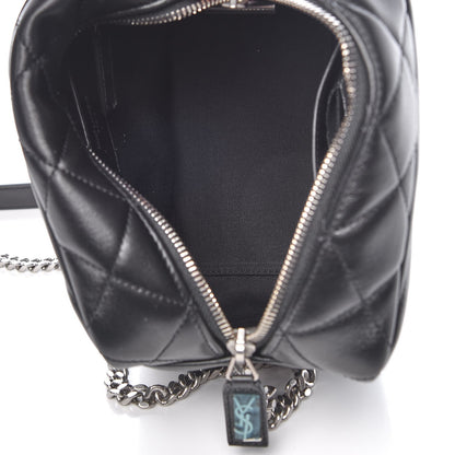Saint Laurent Calfskin Y Quilted Monogram Small Loulou Bowling Bag Black 5 of 7