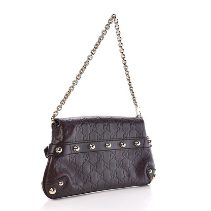 Gucci Guccissima Small Horsebit Chain Clutch Chocolate 2 of 12