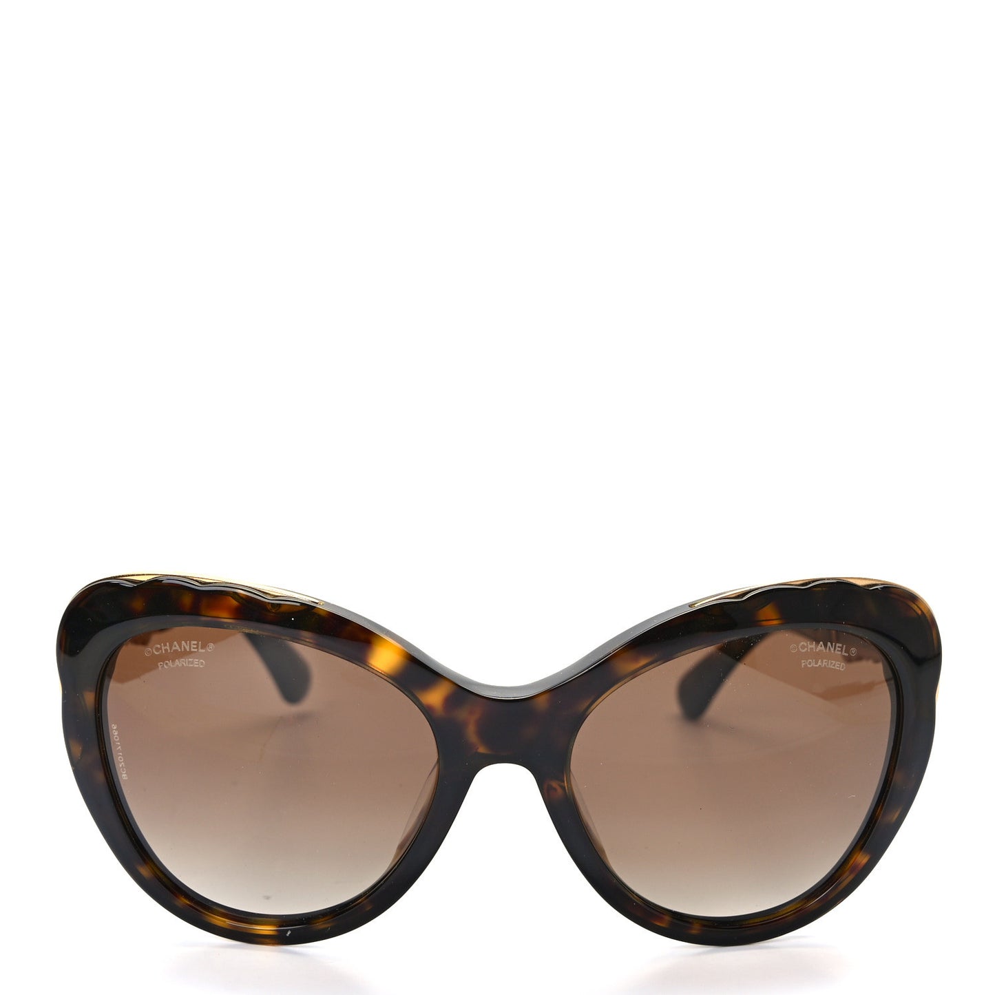 Polarized Bijou Cat Eye Sunglasses 5354-A Black