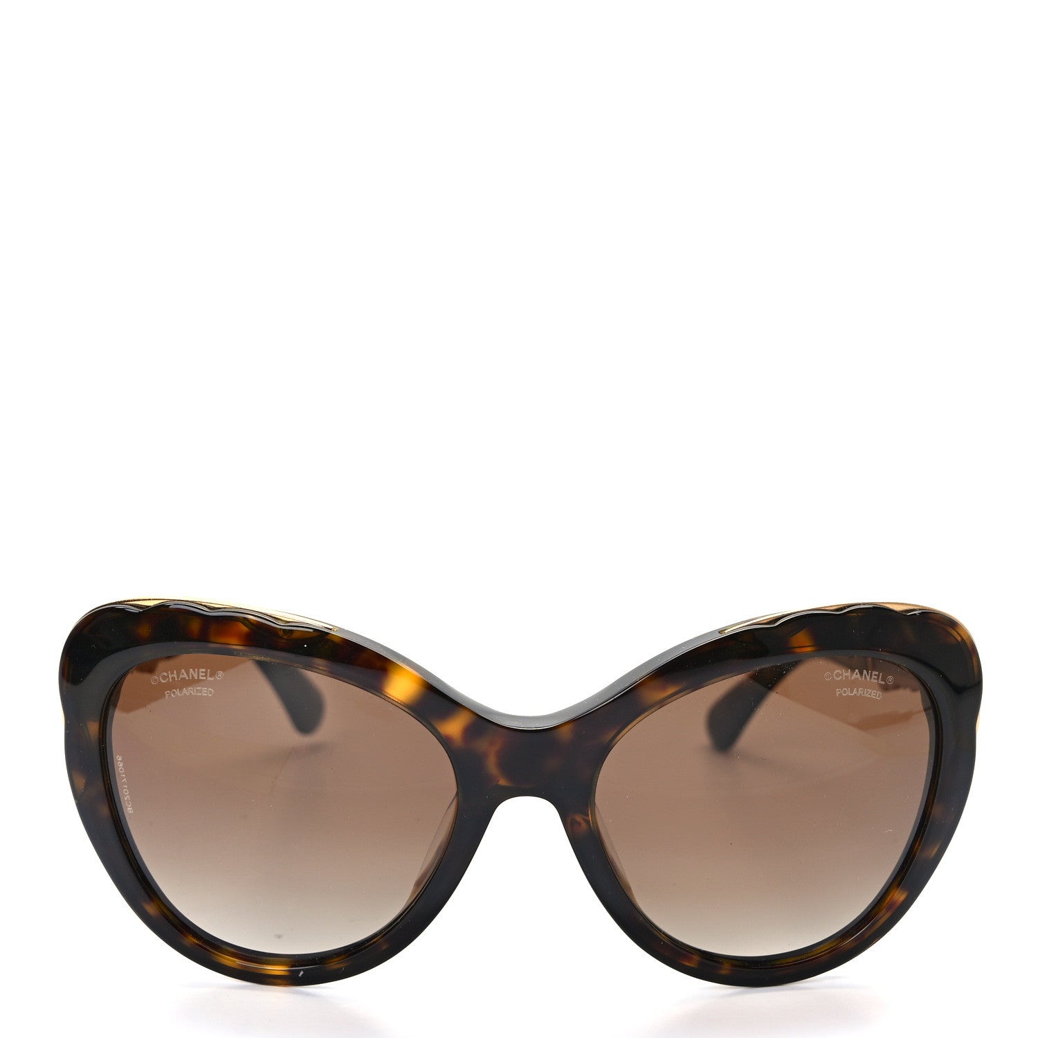 Chanel Polarized Bijou Cat Eye Sunglasses 5354-A Black 2 of 8