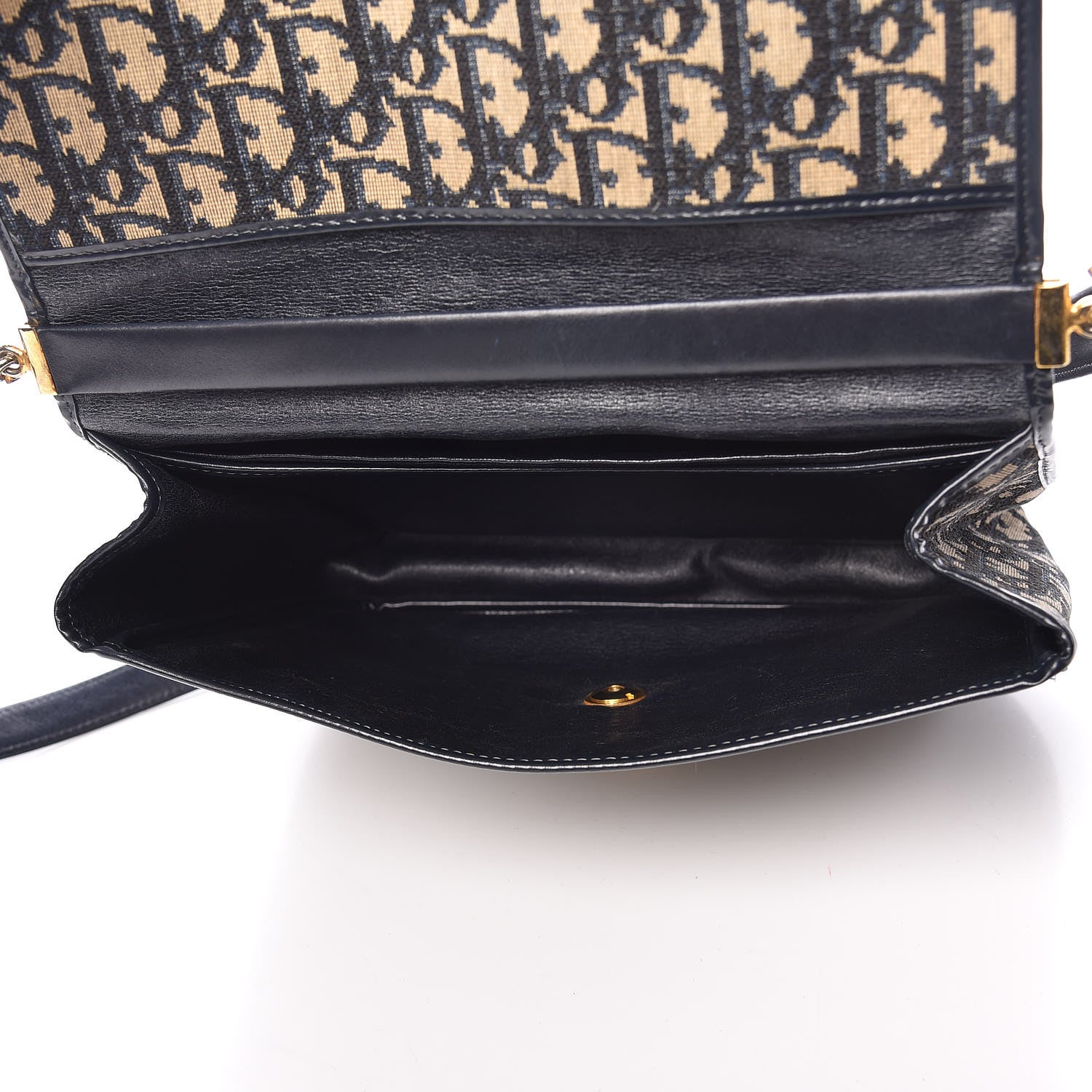 Christian Dior Monogram Flap Navy Blue 5 of 16