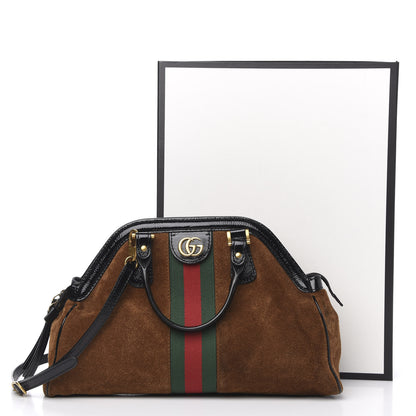 Gucci Suede Ophidia Medium Re(Belle) Top Handle Bag Nocciola Black 13 of 13
