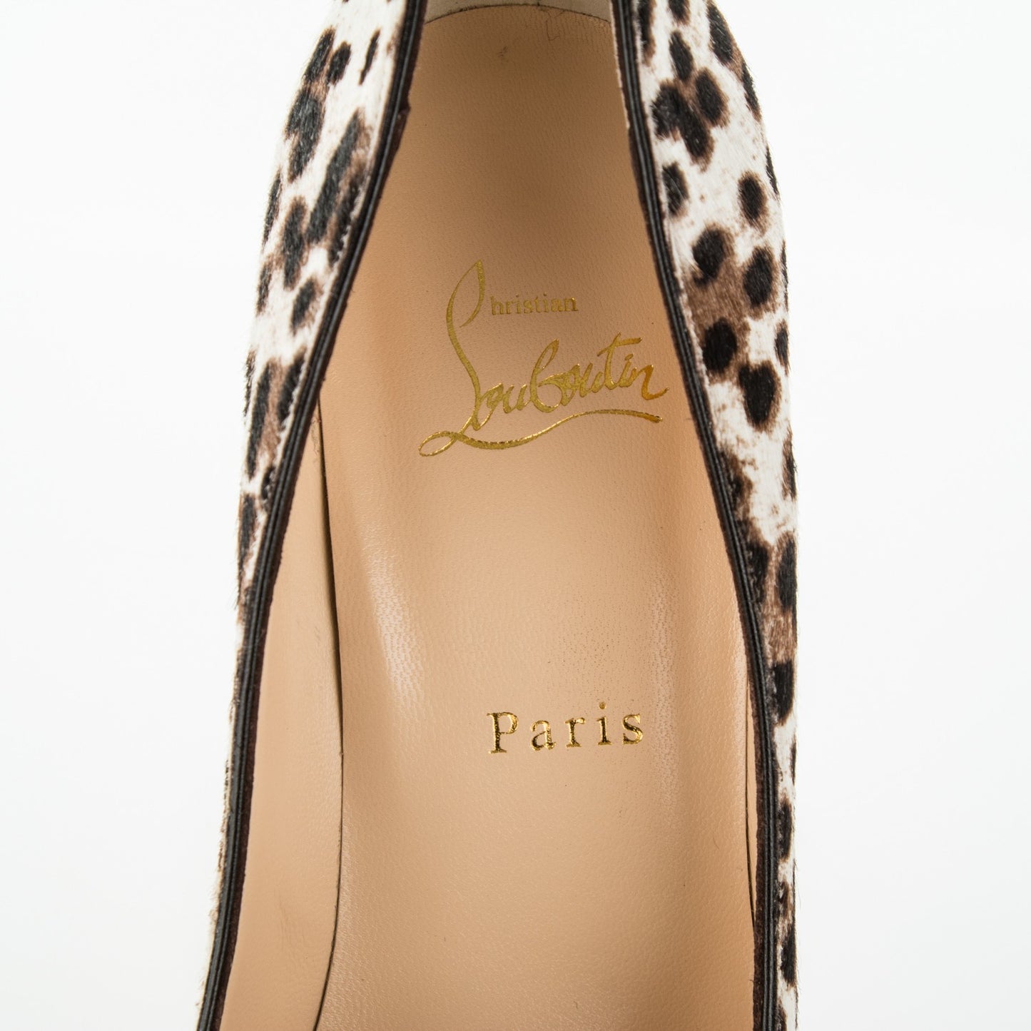 Calf Hair Leopard Print Pigalle Follies 100 Pumps 40 Brown White