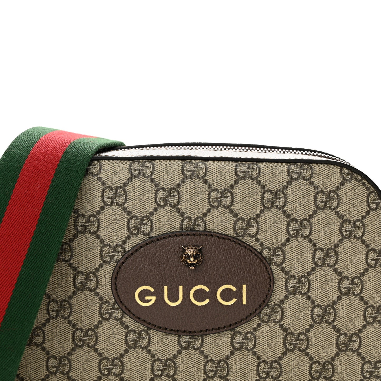 GG Supreme Monogram Web Neo Vintage Shoulder Bag Beige New Acero Crop