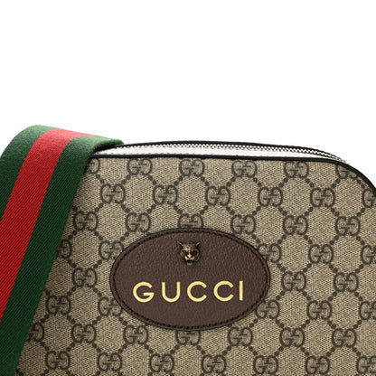 Gucci GG Supreme Monogram Web Neo Vintage Shoulder Bag Beige New Acero Crop 7 of 11
