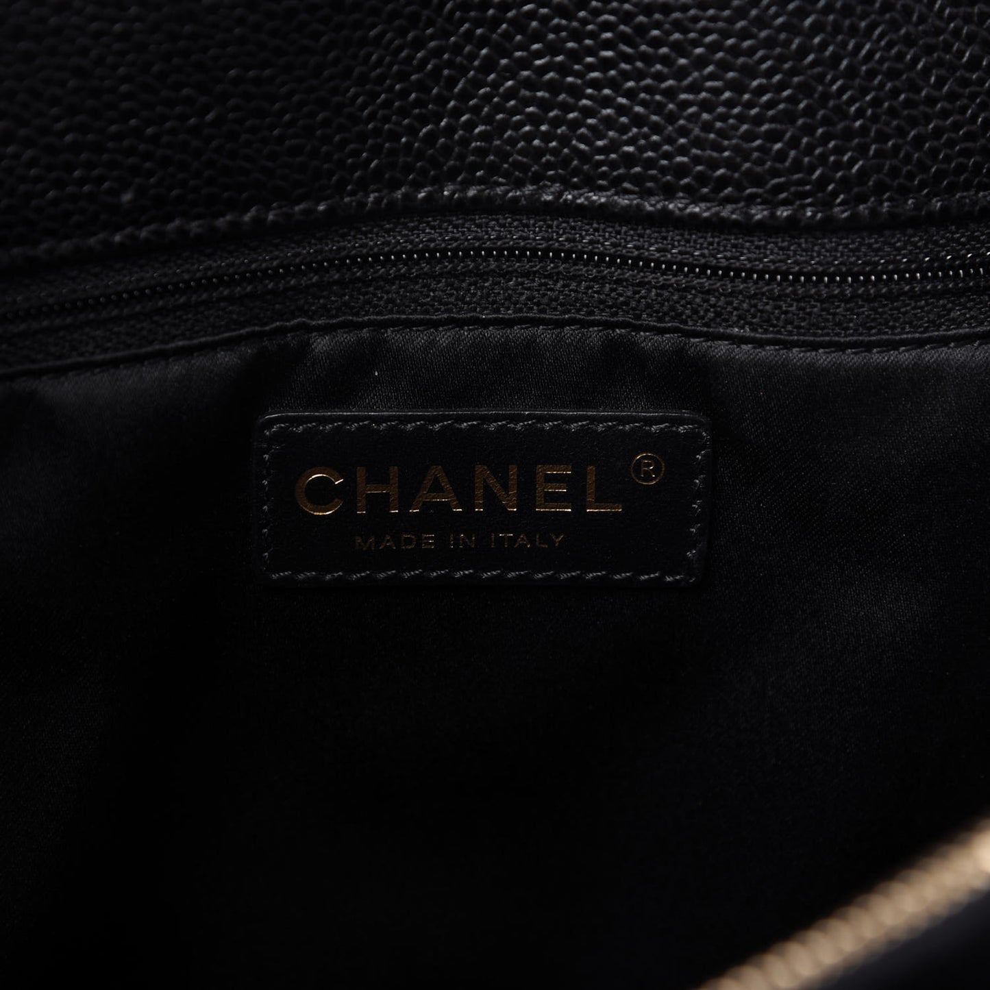 Caviar Quilted Grand Shopping Tote GST Black