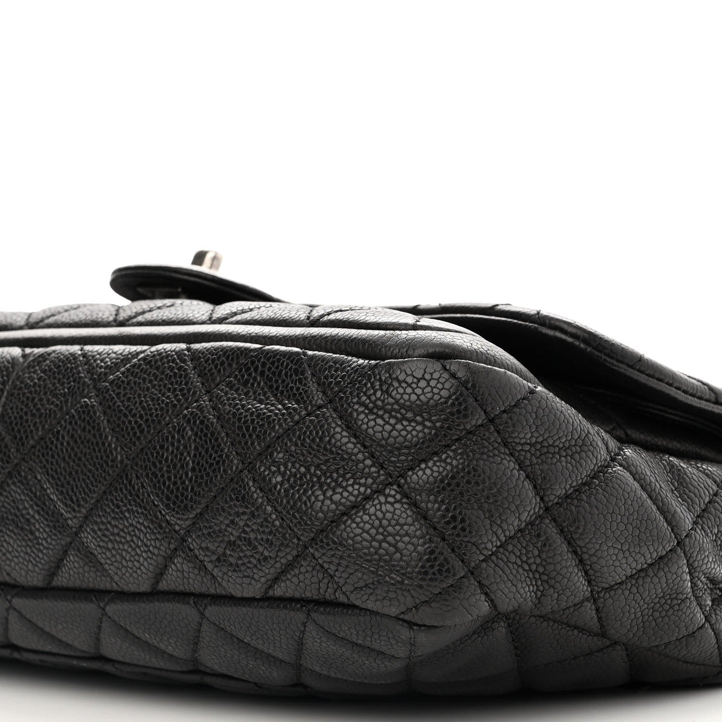 Caviar Quilted Large Now and Forever Flap Black