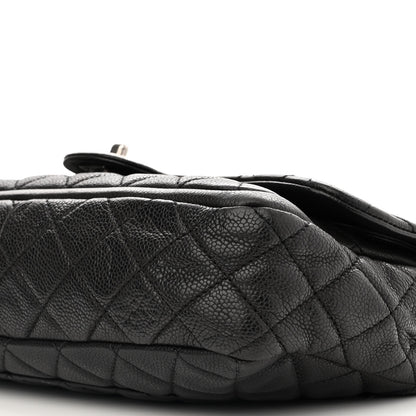 Chanel Caviar Quilted Large Now and Forever Flap Black 10 of 11