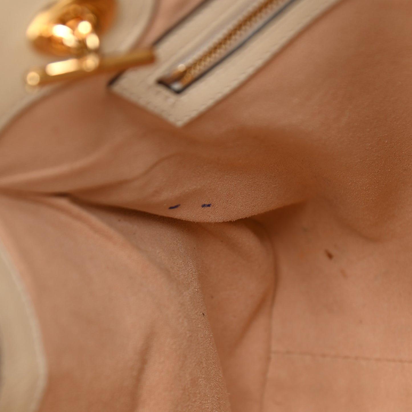 GG Supreme Monogram Medium Padlock Tote White