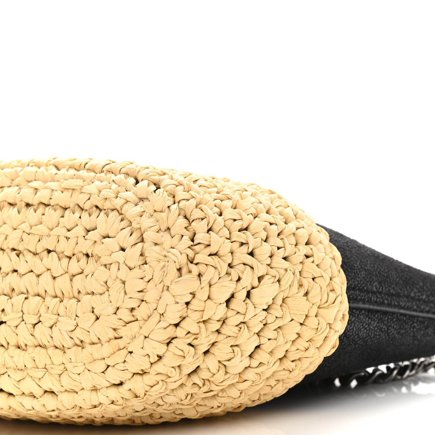 Stella McCartney Shaggy Deer Raffia Mini Shoulder Bag Black 8 of 8