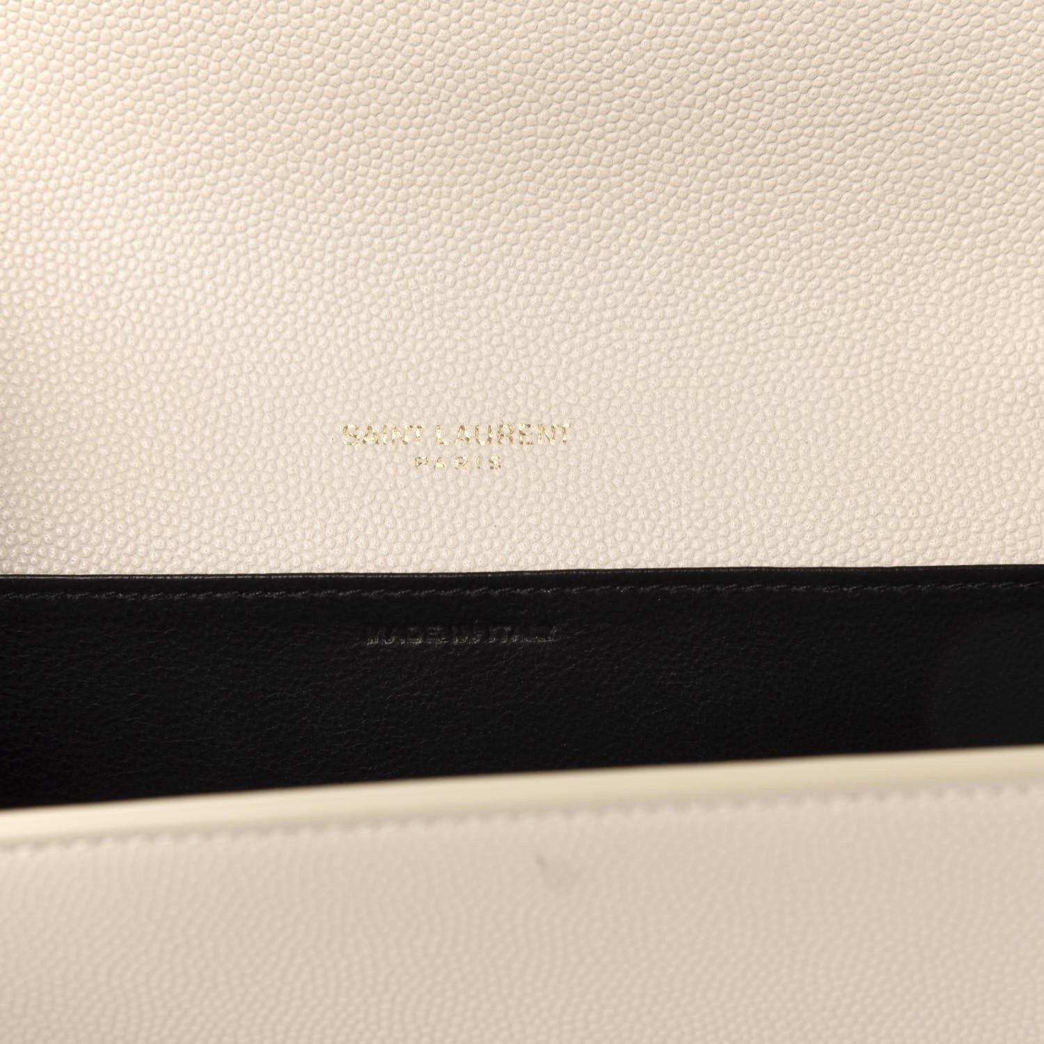 Saint Laurent Grain De Poudre Monogram Uptown Chain Wallet Dark Latte 7 of 15