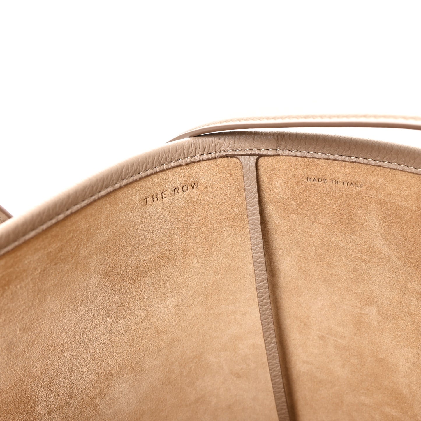 Grained Calfskin Medium N/S Park Tote Dark Taupe