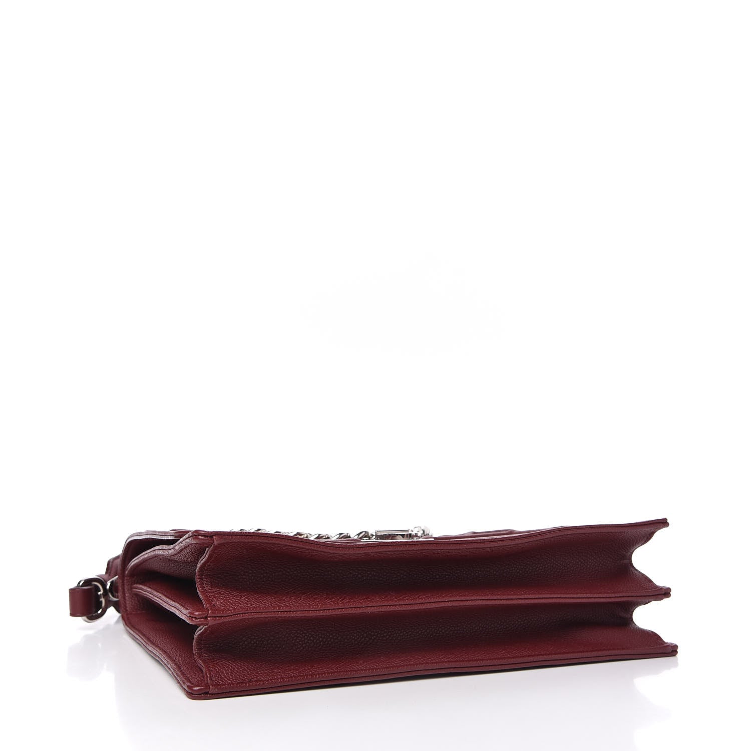 Christian Dior Grained Calfskin Diorama Satchel Burgundy 4 of 9