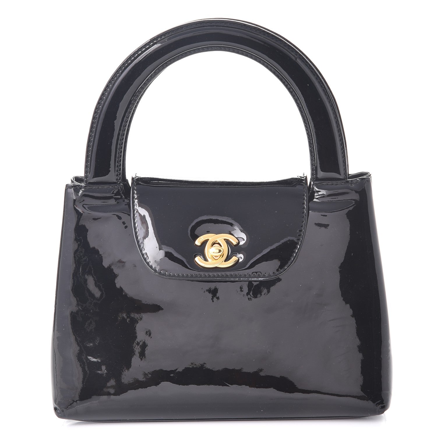 Chanel Patent Small Kelly Flap Bag Black 1 of 8