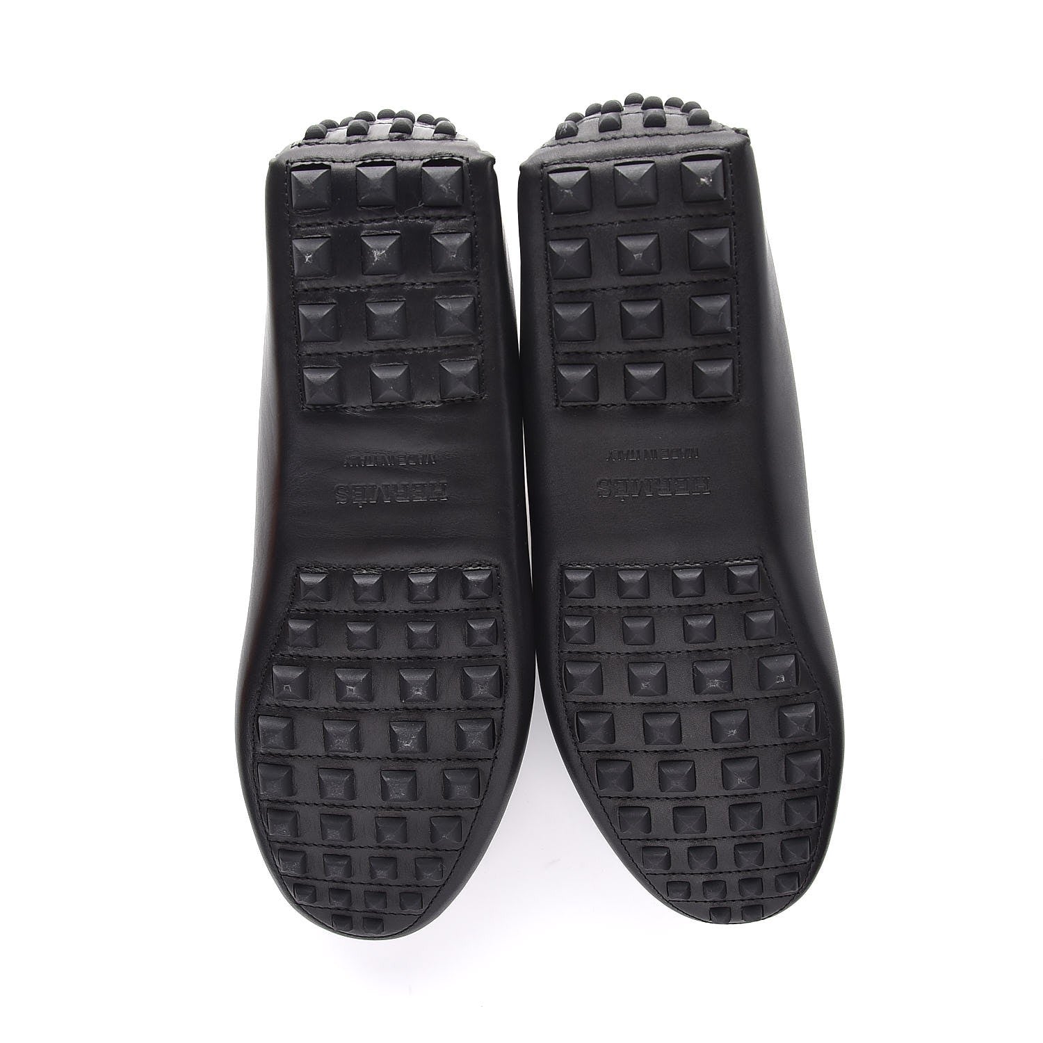 Hermes Supple Calfskin Irving Driving Moccasin Loafers 39 Black 5 of 10