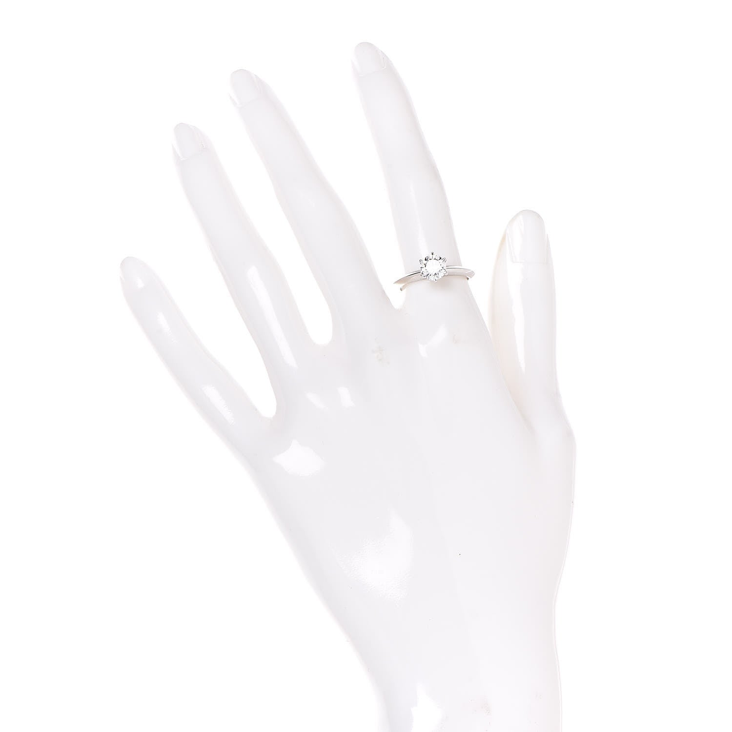 Tiffany Platinum Diamond .86ct Solitaire Engagement Ring 51 5.75 2 of 6