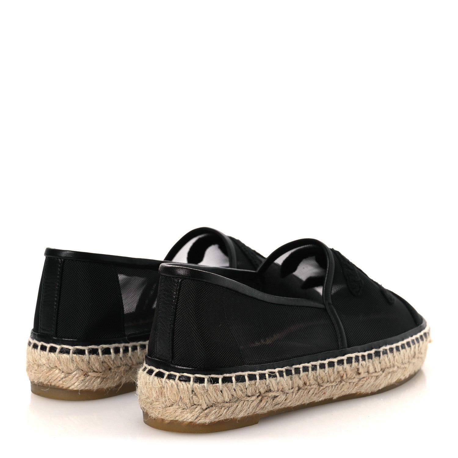 Chanel Mesh Grosgrain CC Espadrilles 35 Black 5 of 11
