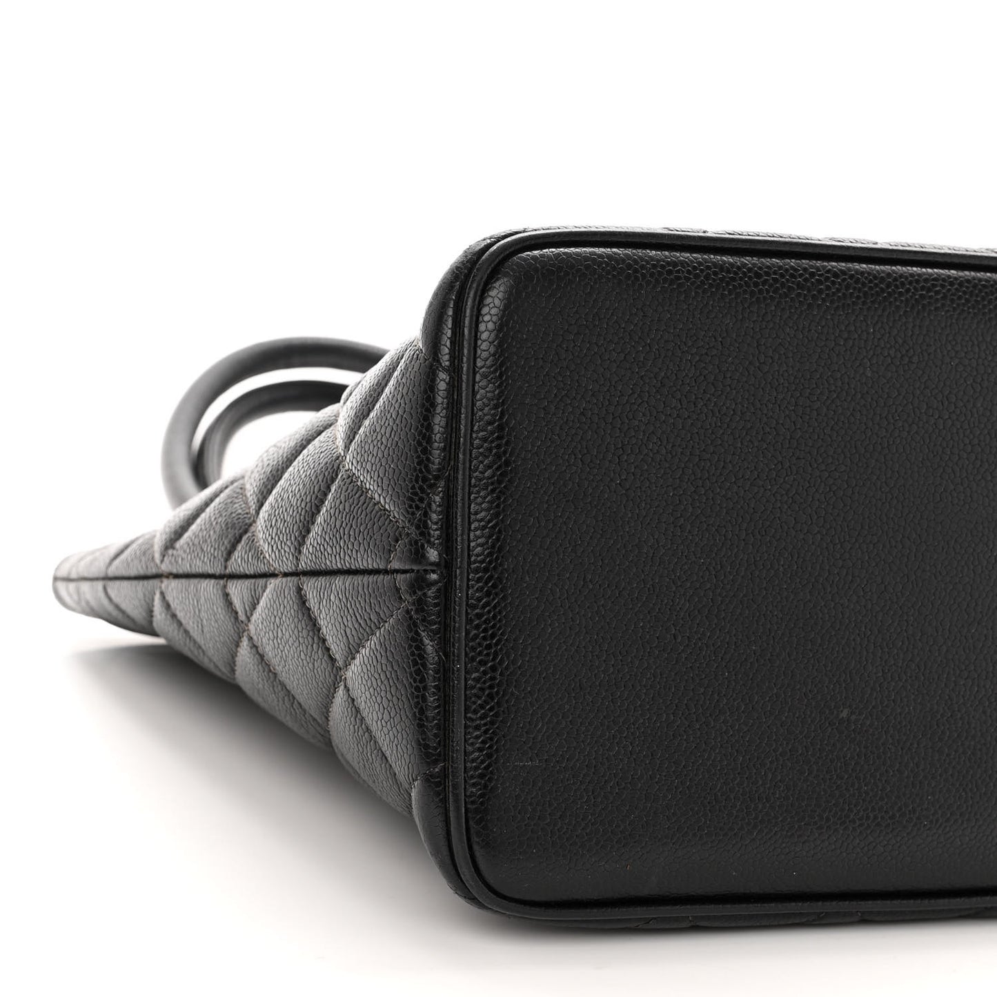 Caviar Quilted Medallion Tote Black