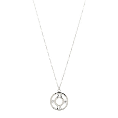 Tiffany Sterling Silver Medium Atlas Open Pendant Necklace 1 of 4