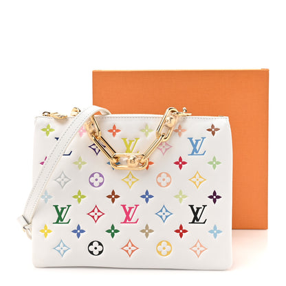 Louis Vuitton LV x TM Lambskin Embossed Monogram Coussin PM White Multicolor 13 of 13