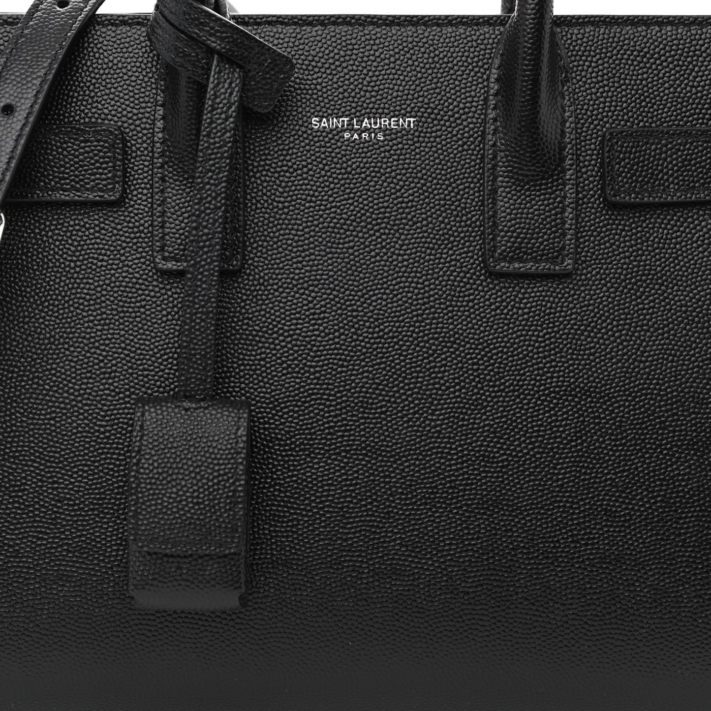 Grained Calfskin Nano Sac De Jour Black