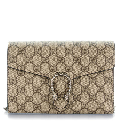 Gucci GG Supreme Monogram Mini Dionysus Chain Wallet Beige Taupe 1 of 7