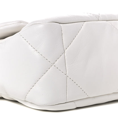 Chanel Shiny Crumpled Calfskin Quilted Medium Chanel 19 Flap White 8 of 10