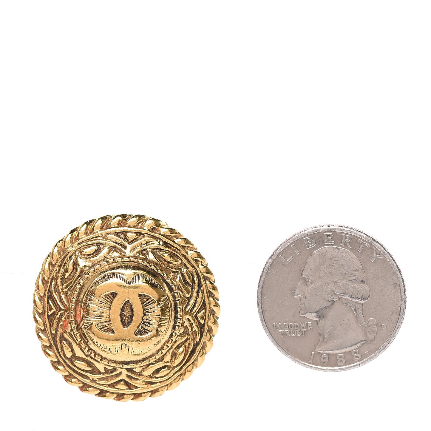 CC Clip On Earrings Gold