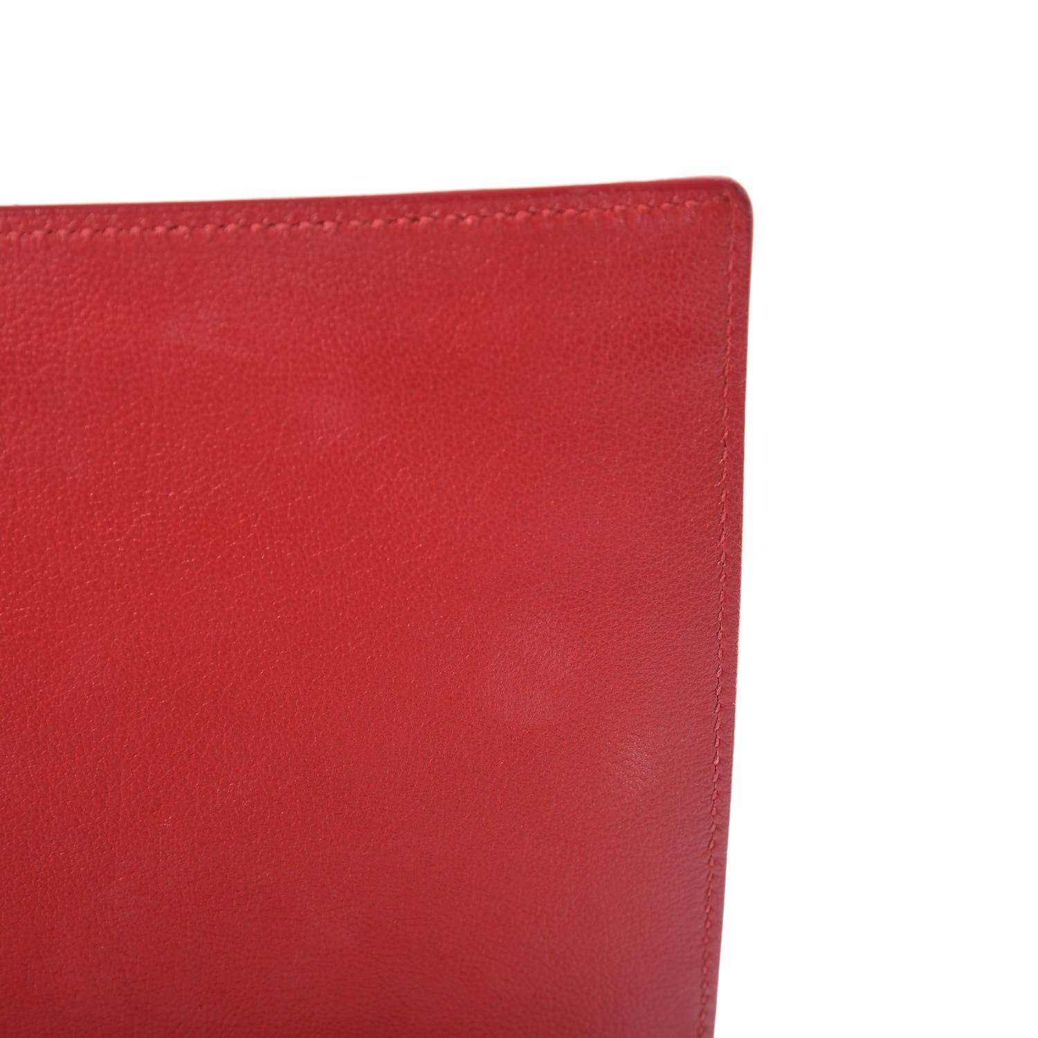 Saint Laurent Calfskin Monogram Large Belle De Jour Clutch Red 11 of 11