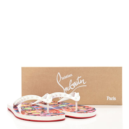Christian Louboutin Rubber Spike Tivoli Loubi Donna Flip Flop 43 White Marine 8 of 8