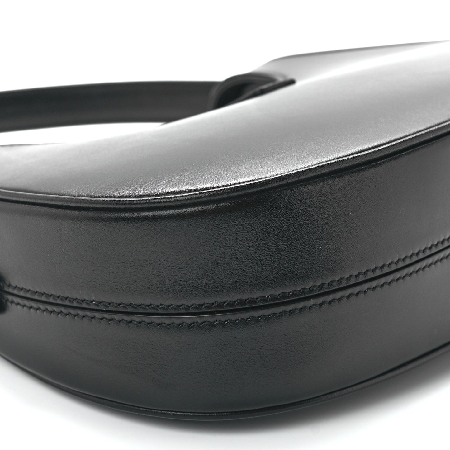 Shiny Calfskin Le Fermoir Hobo Black