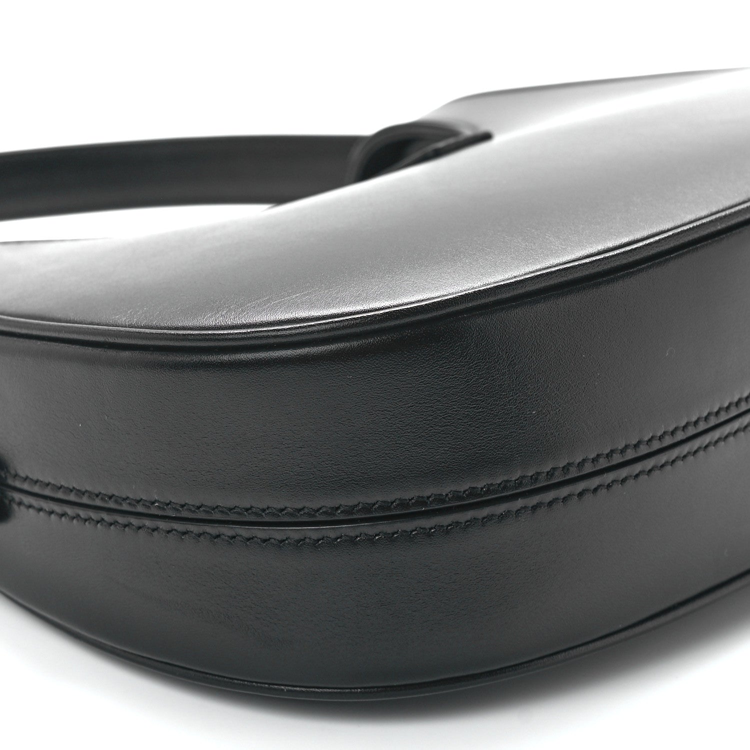 Saint Laurent Shiny Calfskin Le Fermoir Hobo Black 11 of 12