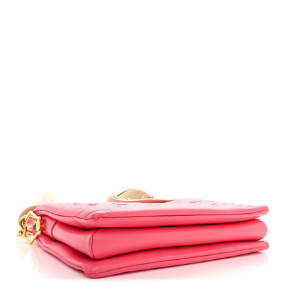 Louis Vuitton Lambskin Embossed Monogram Coussin PM Pink 4 of 12