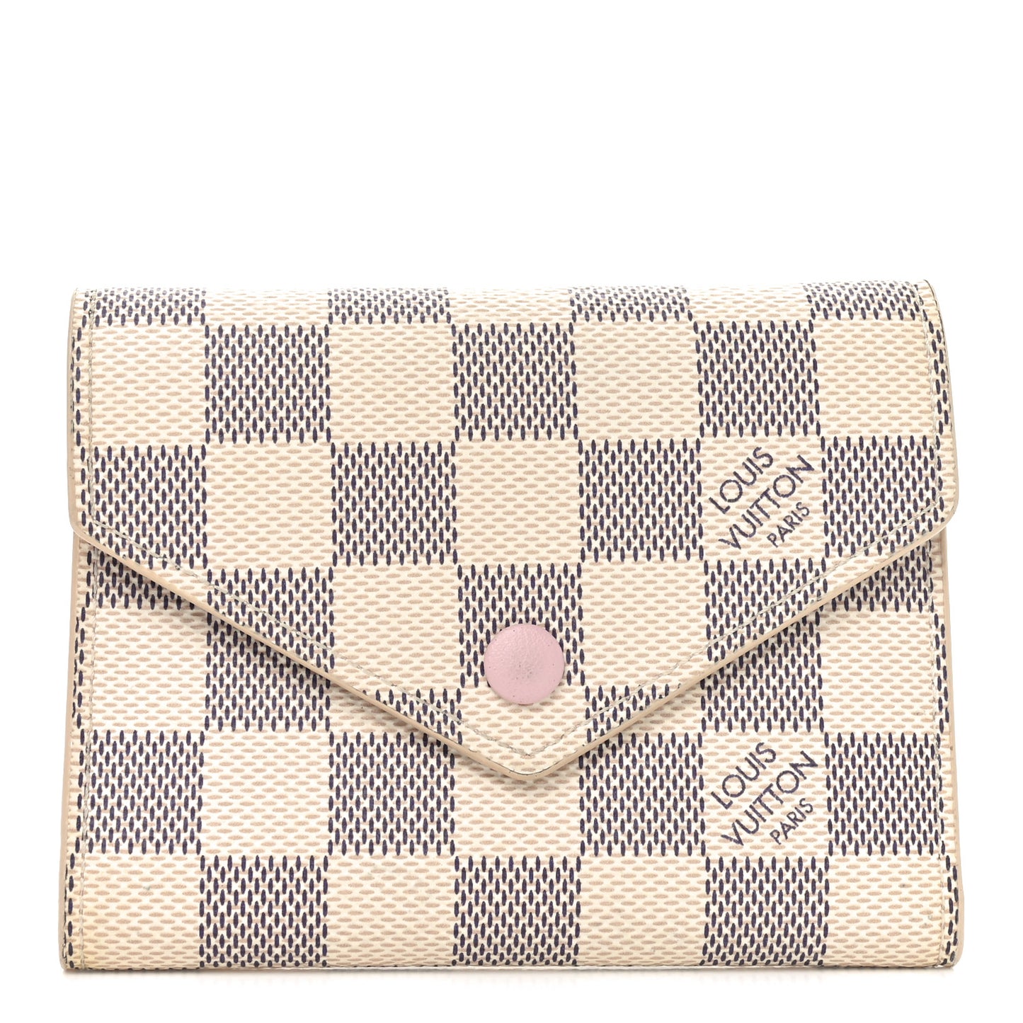 Damier Azur Victorine Wallet Rose Ballerine