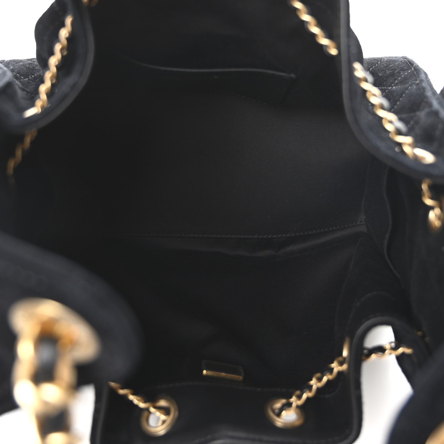 Chanel Suede Quilted Small Chanel 25 Handbag Black 5 of 11
