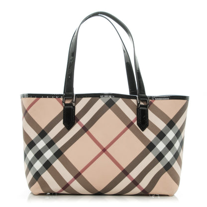 Burberry Supernova Check Small Nickie Tote Black 1 of 8
