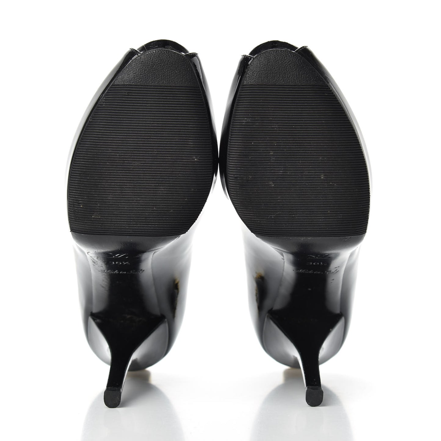 Patent Oh Really Peep Toe Pumps 36.5 Black